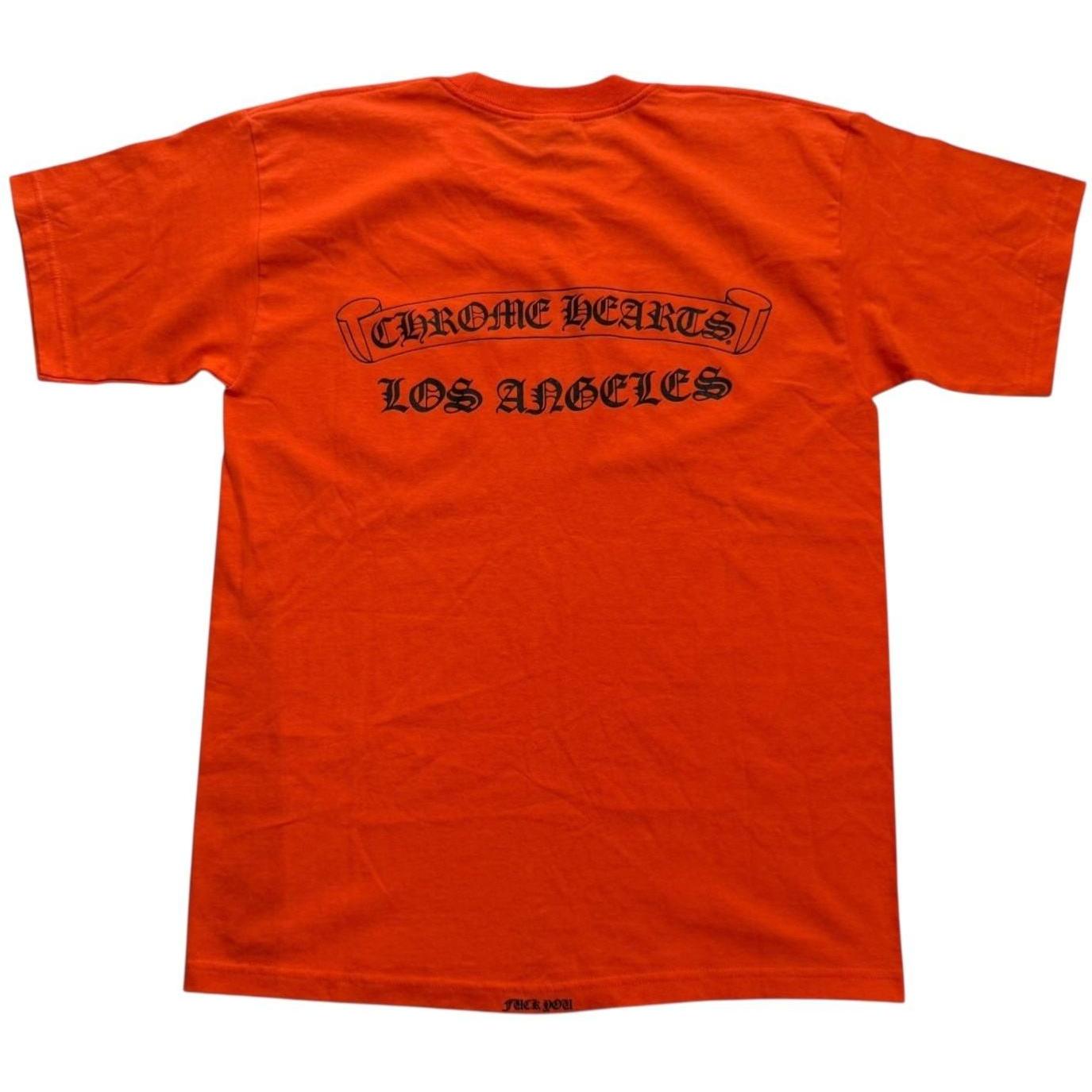 Chrome Hearts Vintage Los Angeles Scroll Logo T-Shirt Orange