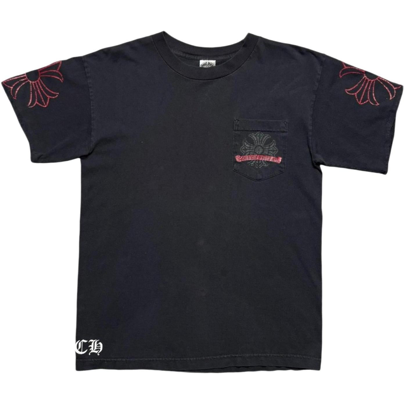 Chrome Hearts Vintage Red Horseshoe T-Shirt Black