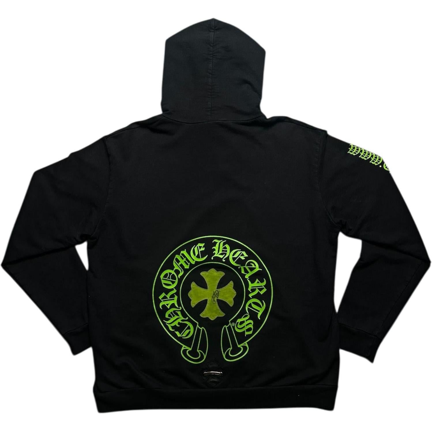 Chrome Hearts WWW.CHROMEHEARTS.COM Hoodie Black/Green Signed By Matty Boy - Like New