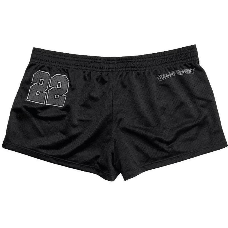Chrome Hearts Womens Varsity Mesh CH 22 Shorts Black