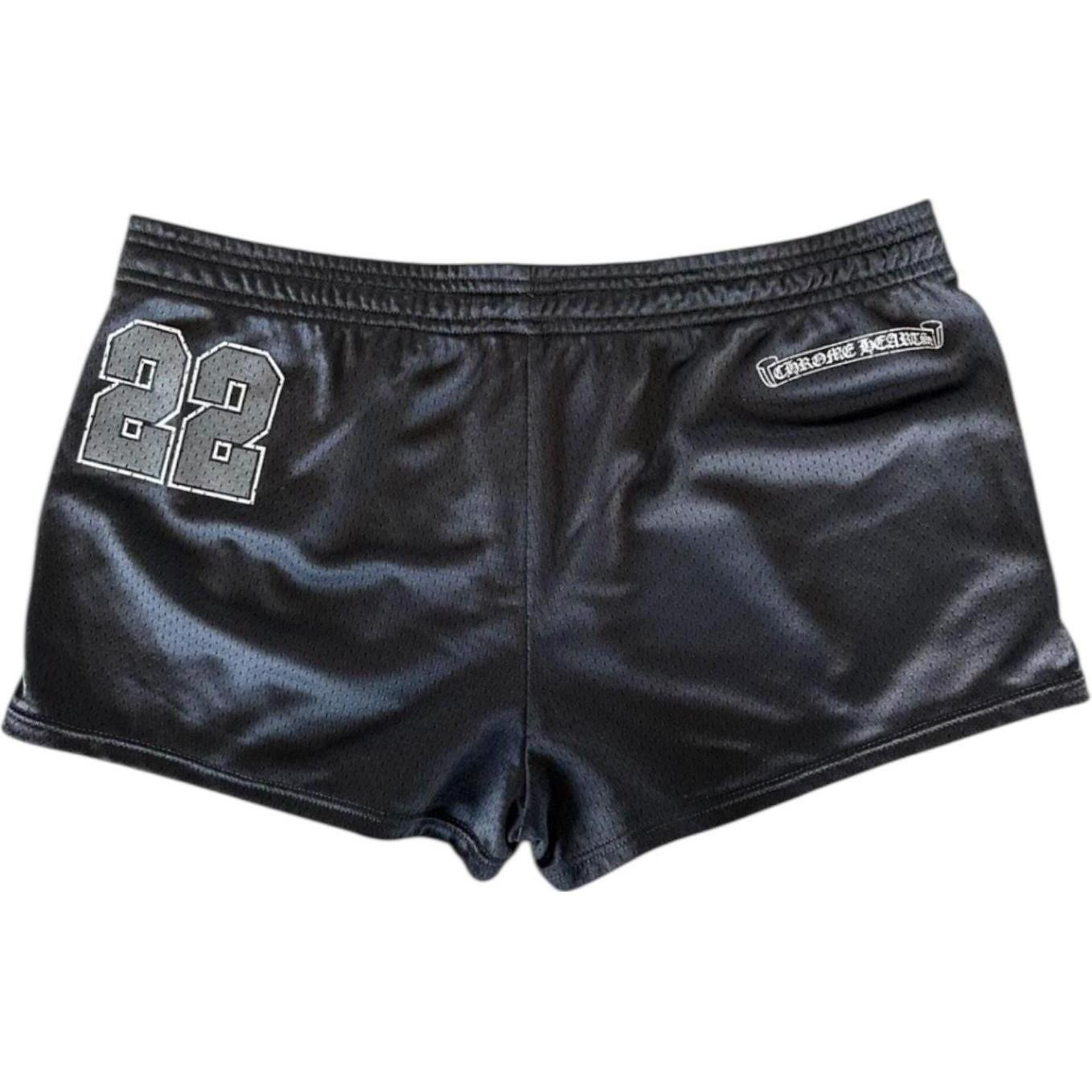 Chrome Hearts Womens Varsity Mesh CH 22 Shorts Black