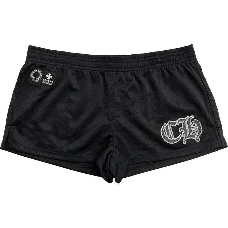 Chrome Hearts Womens Varsity Mesh CH 22 Shorts Black