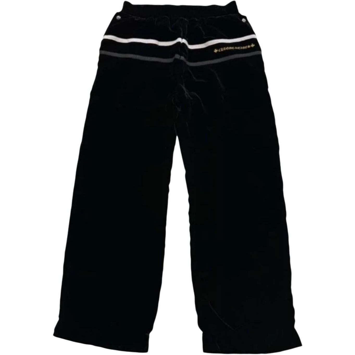 Chrome Hearts Y Not Velour Track Pants Black