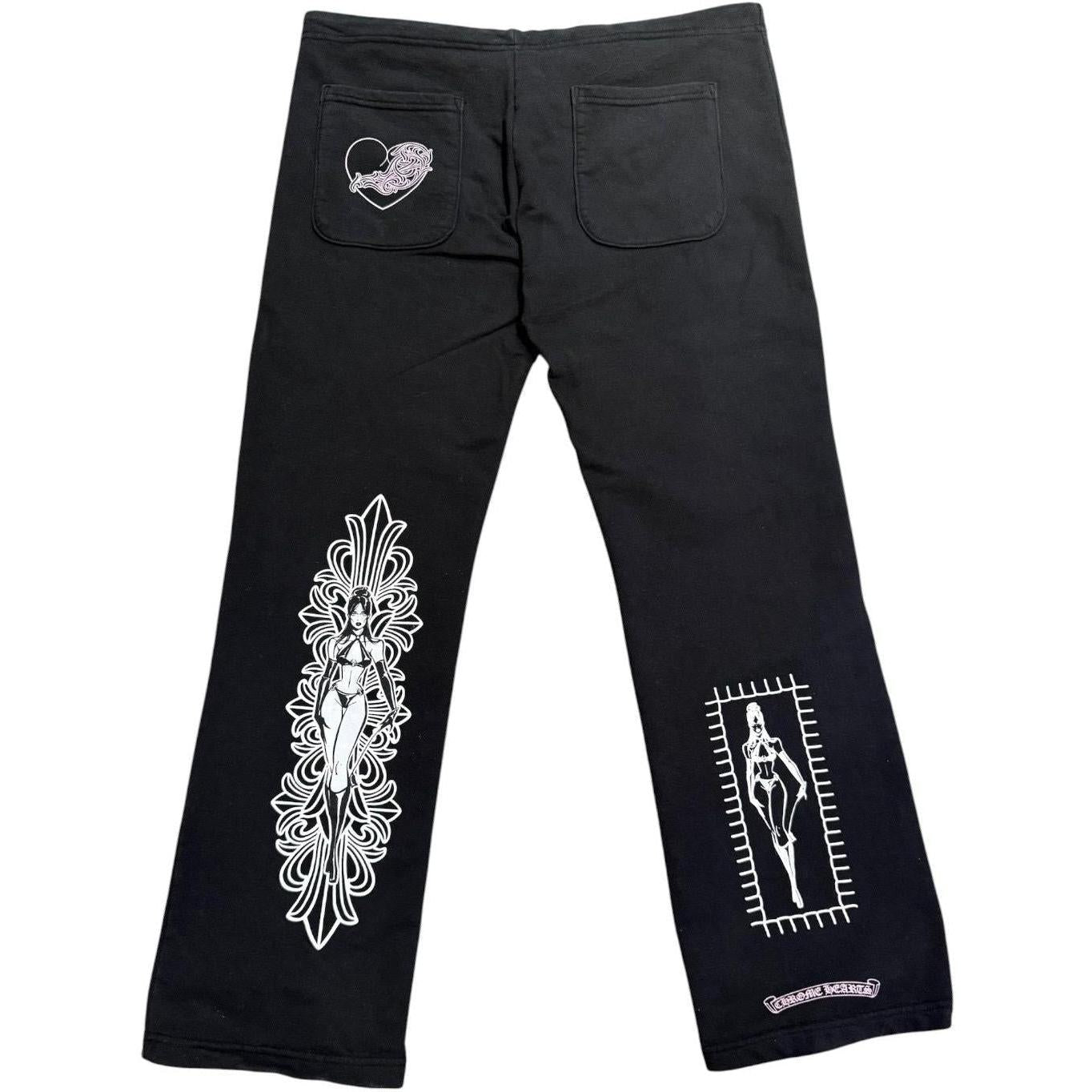 Chrome Hearts x Deadly Doll Miami Art Basel Exclsuive Sweatpants Black - Like New