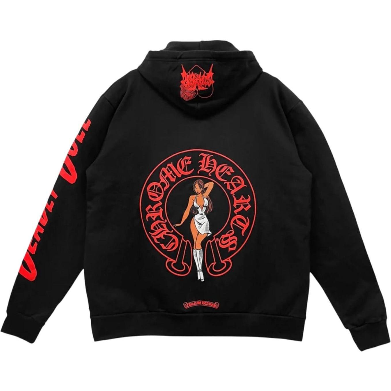 Chrome Hearts x Deadly Doll Online Exclusive Hoodie Black/Red