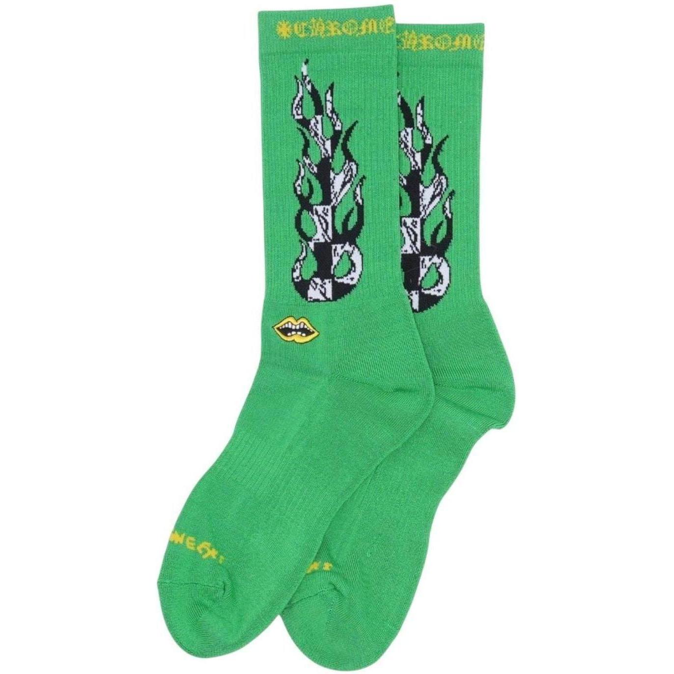 Chrome Hearts x Matty Boy Flame Socks Green