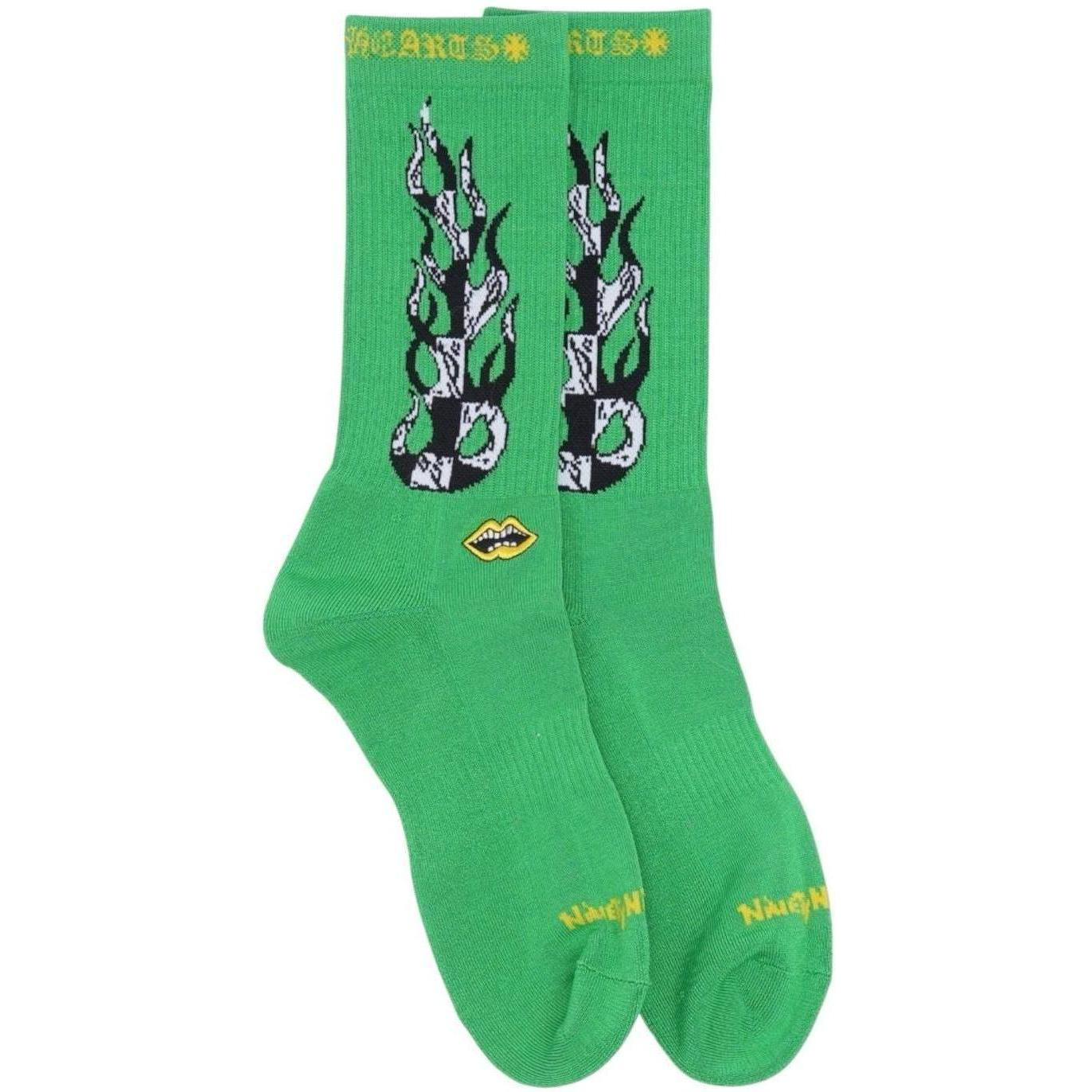 Chrome Hearts x Matty Boy Flame Socks Green