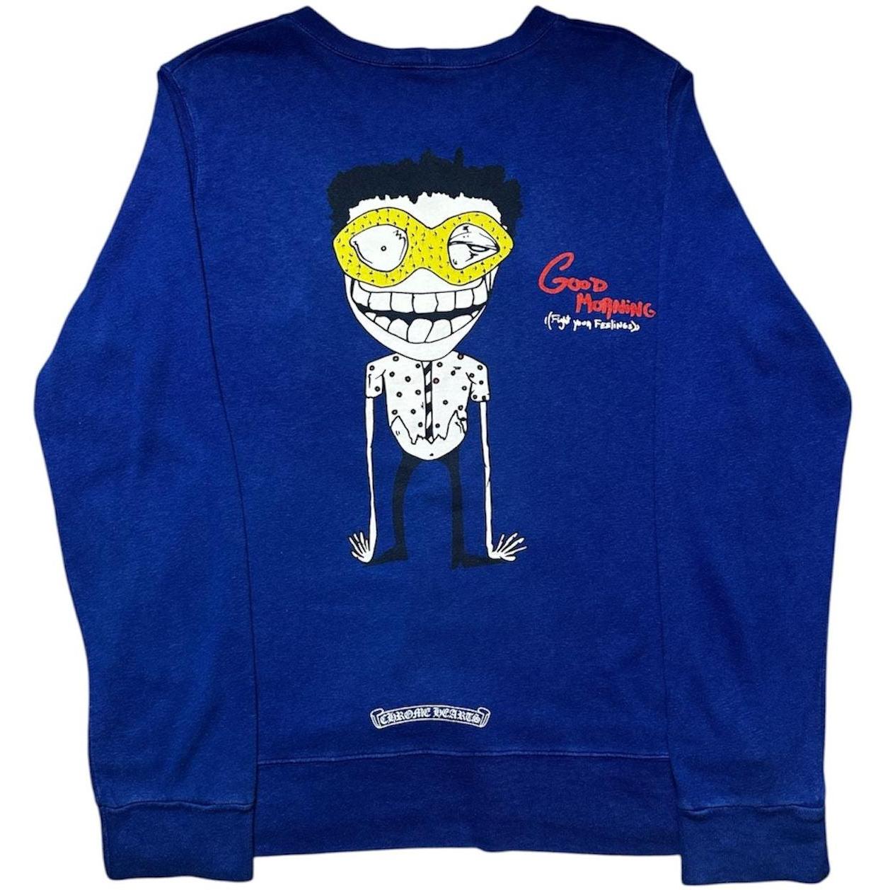 Chrome Hearts x Matty Boy Good Morning Crewneck Blue - Like New