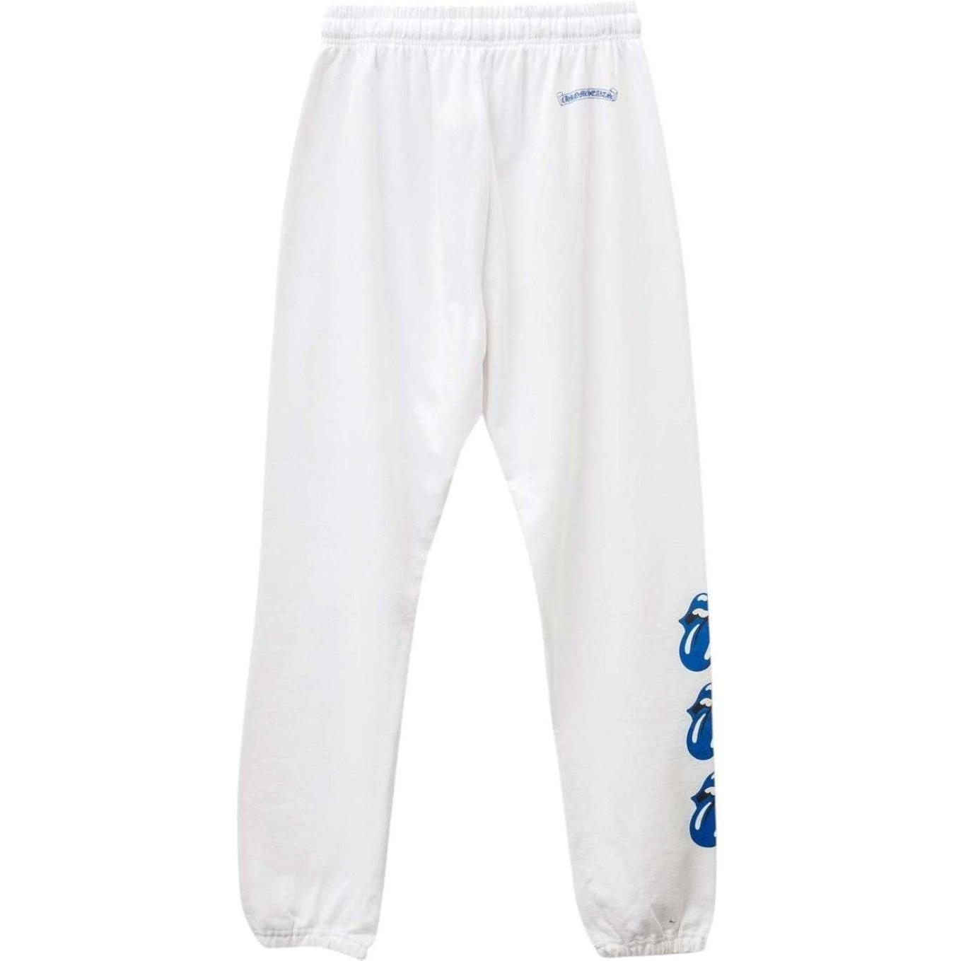 Chrome Hearts x Rolling Stones Tongue Sweatpants White Blue