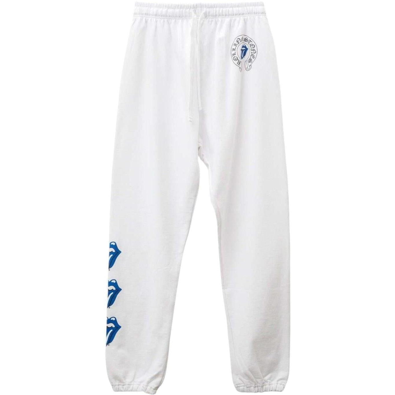 Chrome Hearts x Rolling Stones Tongue Sweatpants White Blue