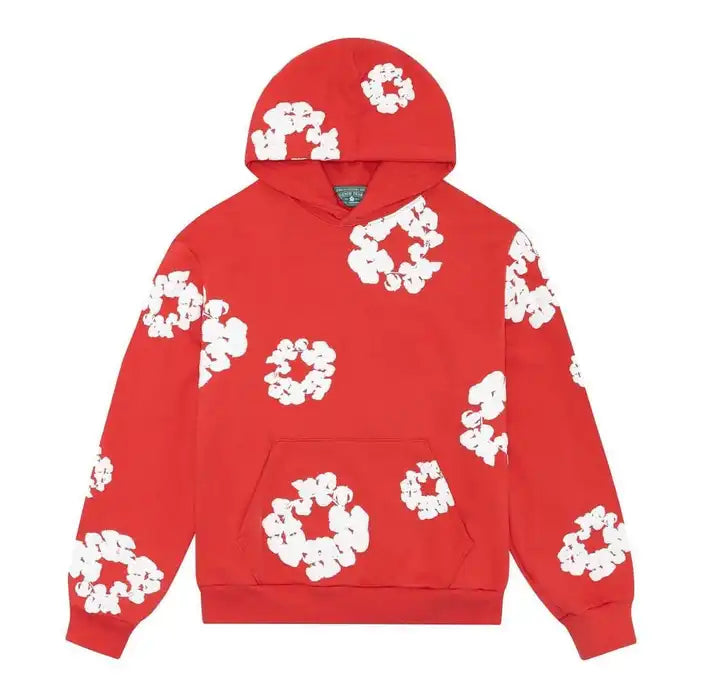 Denim Tears Cotton Wreath Hoodie Red