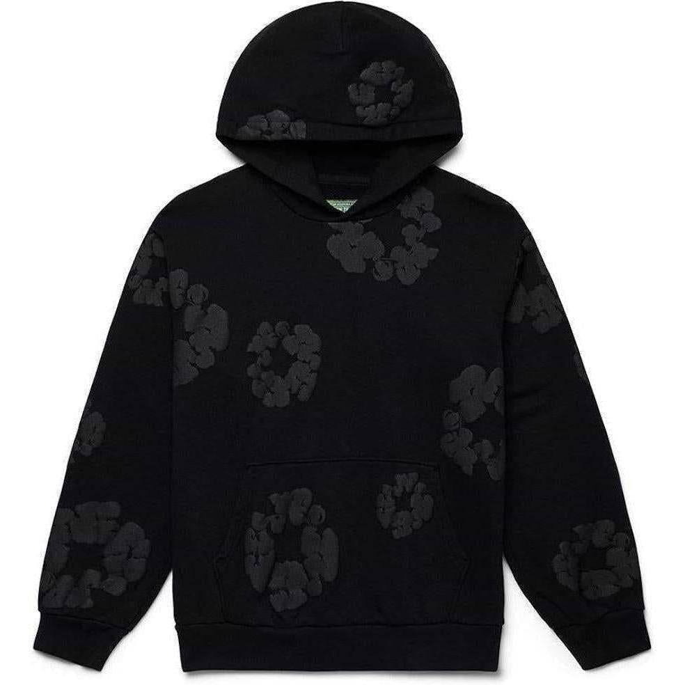 Denim Tears Cotton Wreath Hoodie Black Monochrome