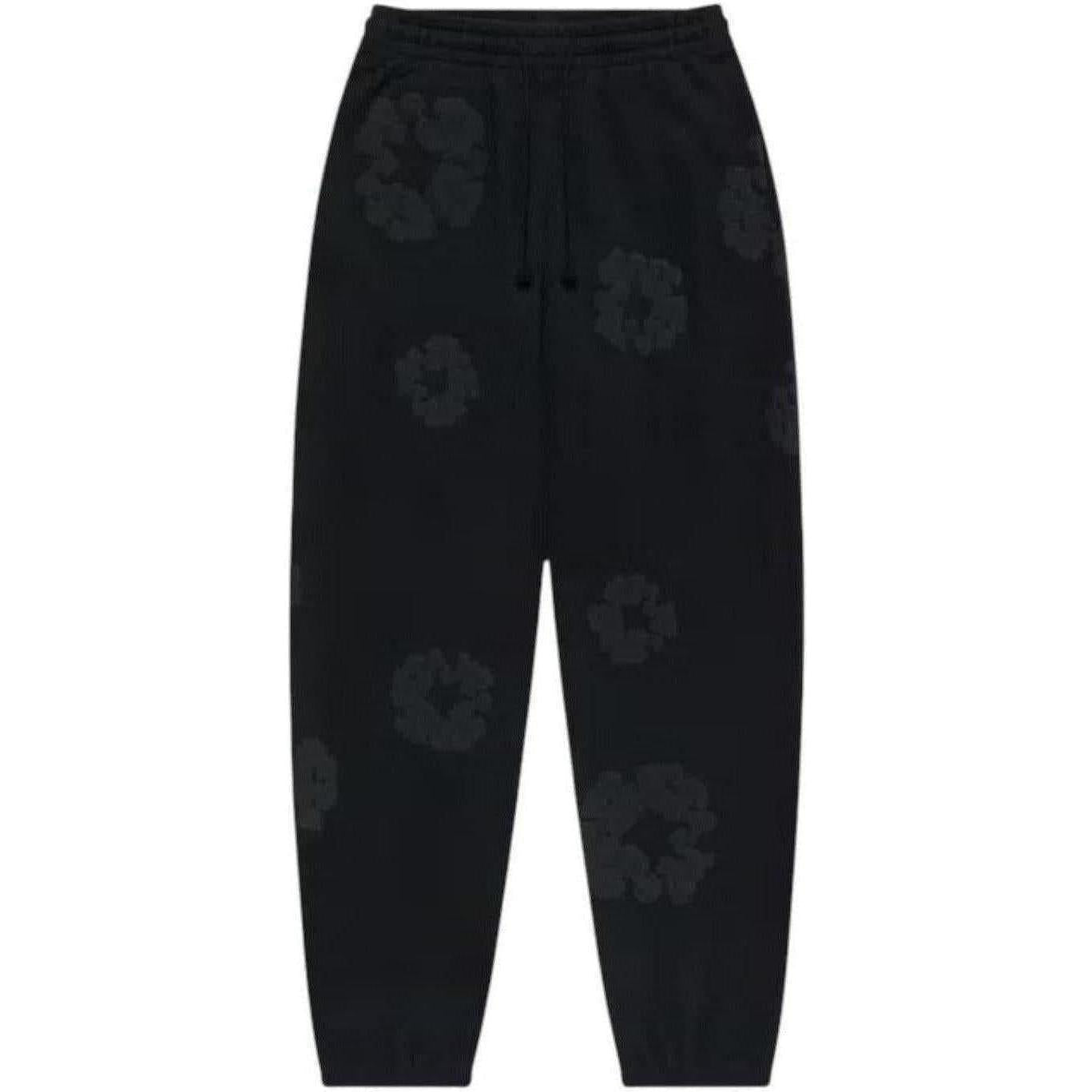 Denim Tears Cotton Wreath Sweatpants Black Monochrome