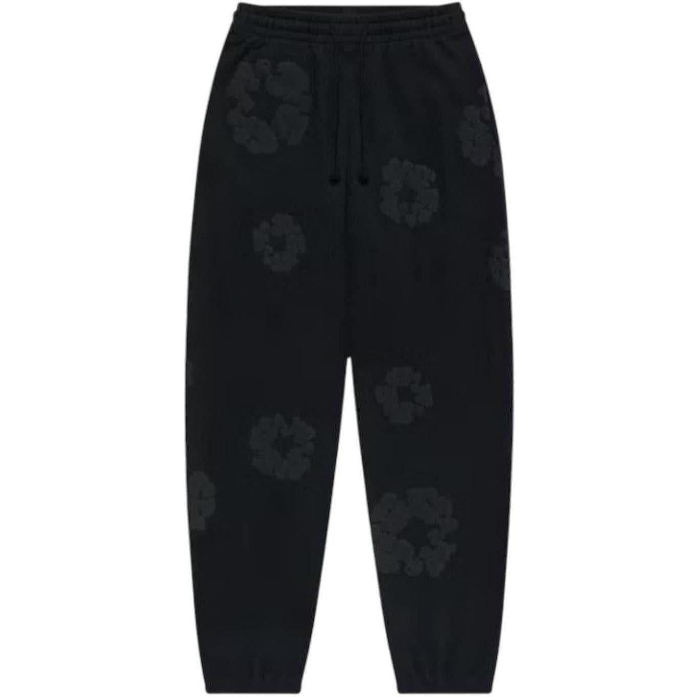 Denim Tears Cotton Wreath Sweatpants Black Monochrome