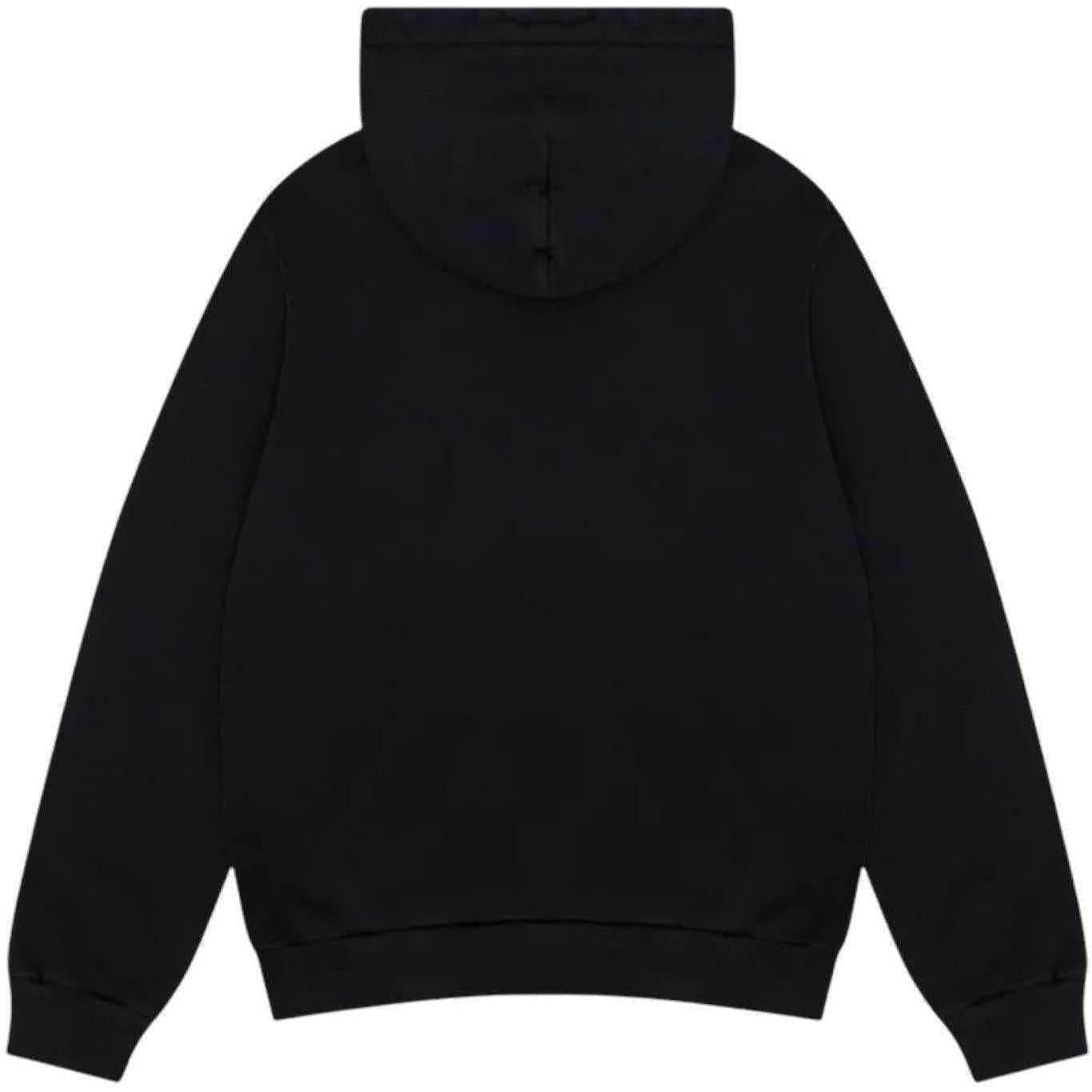 Denim Tears Embroidered Floral Logo Hoodie Black