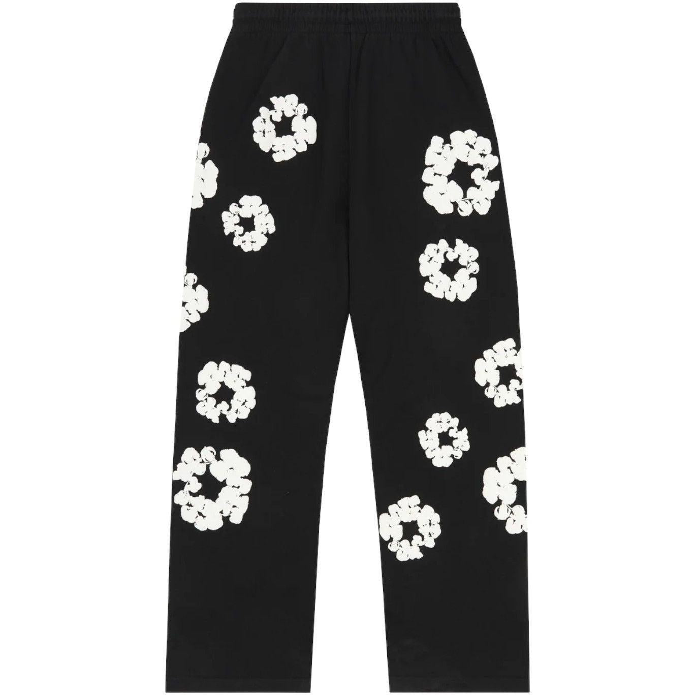 Denim Tears The Cotton Wreath Baggy Sweatpants Black