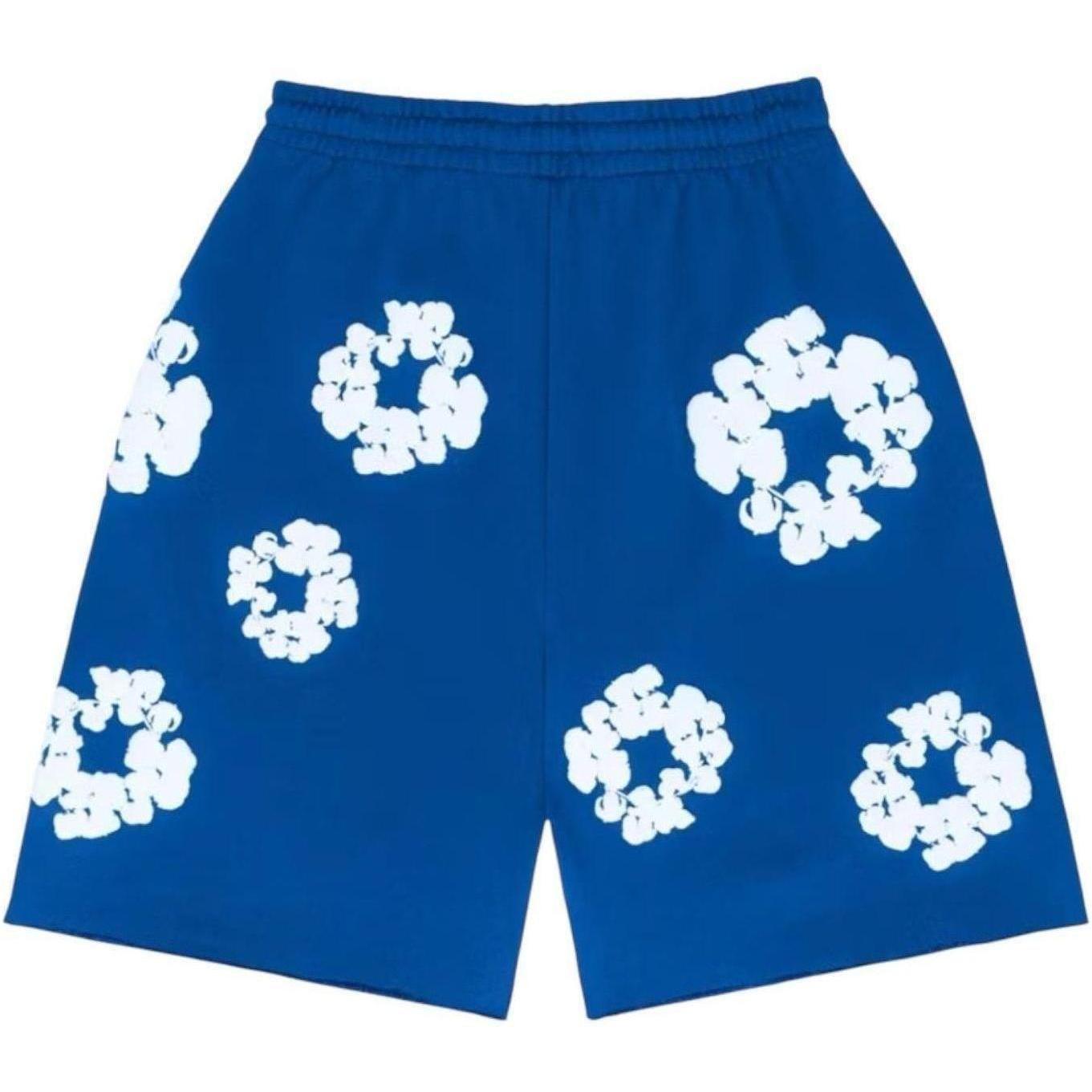 Denim Tears The Cotton Wreath Shorts Royal Blue
