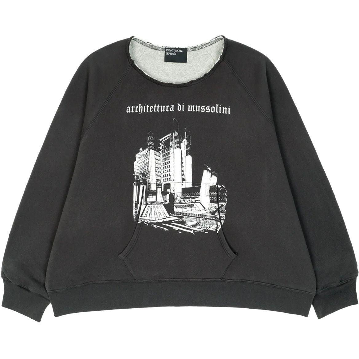 Enfants Riches Déprimés Architettura Di Mussolini Lined Raglan Sweatshirt
