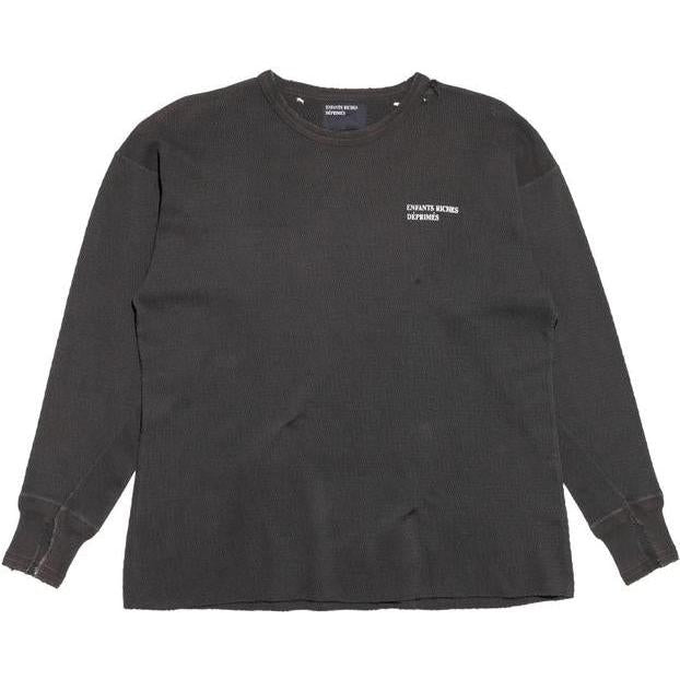 Enfants Riches Déprimés Classic Logo Distressed Thermal L/S T-Shirt Charcoal