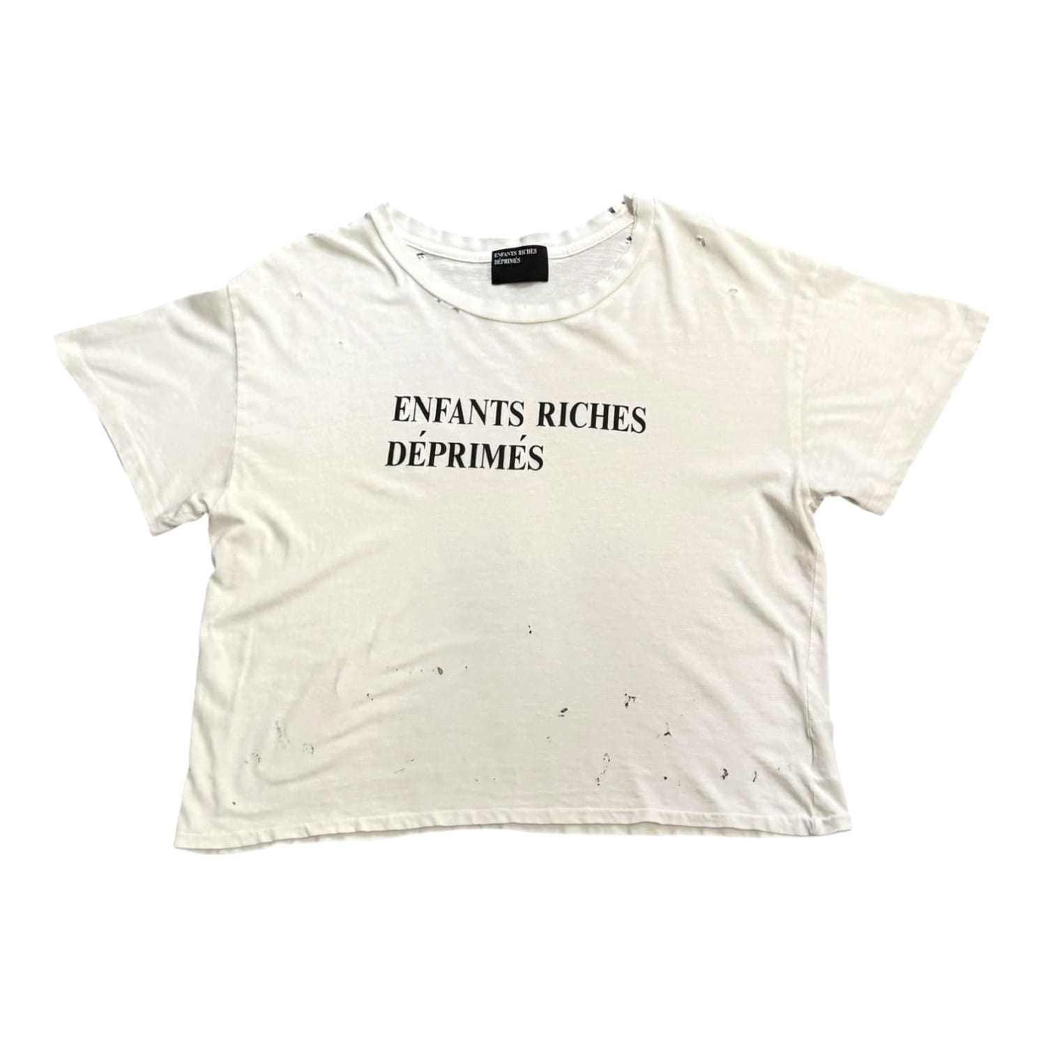 Enfants Riches Déprimés Classic Logo T-Shirt Faded Cream/Black
