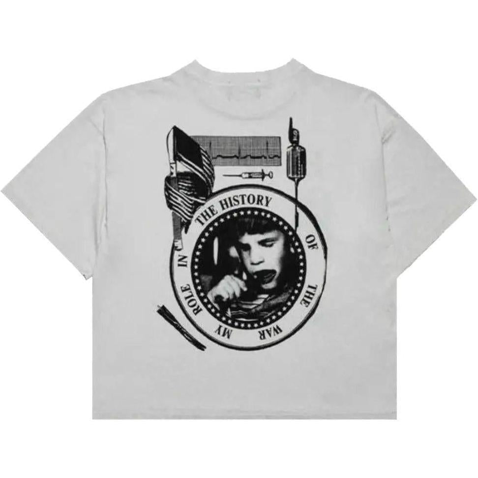 Enfants Riches Déprimés My Role In The War T-Shirt Faded White