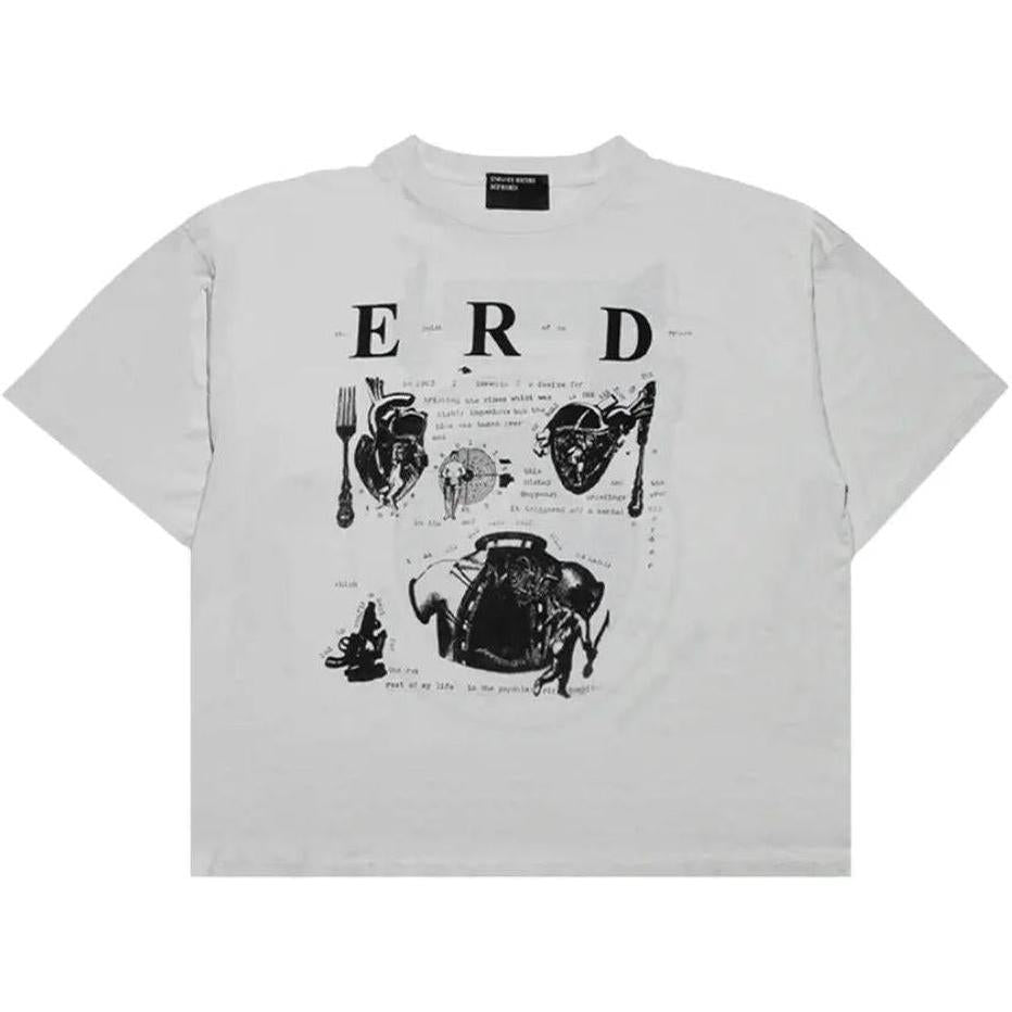 Enfants Riches Déprimés My Role In The War T-Shirt Faded White