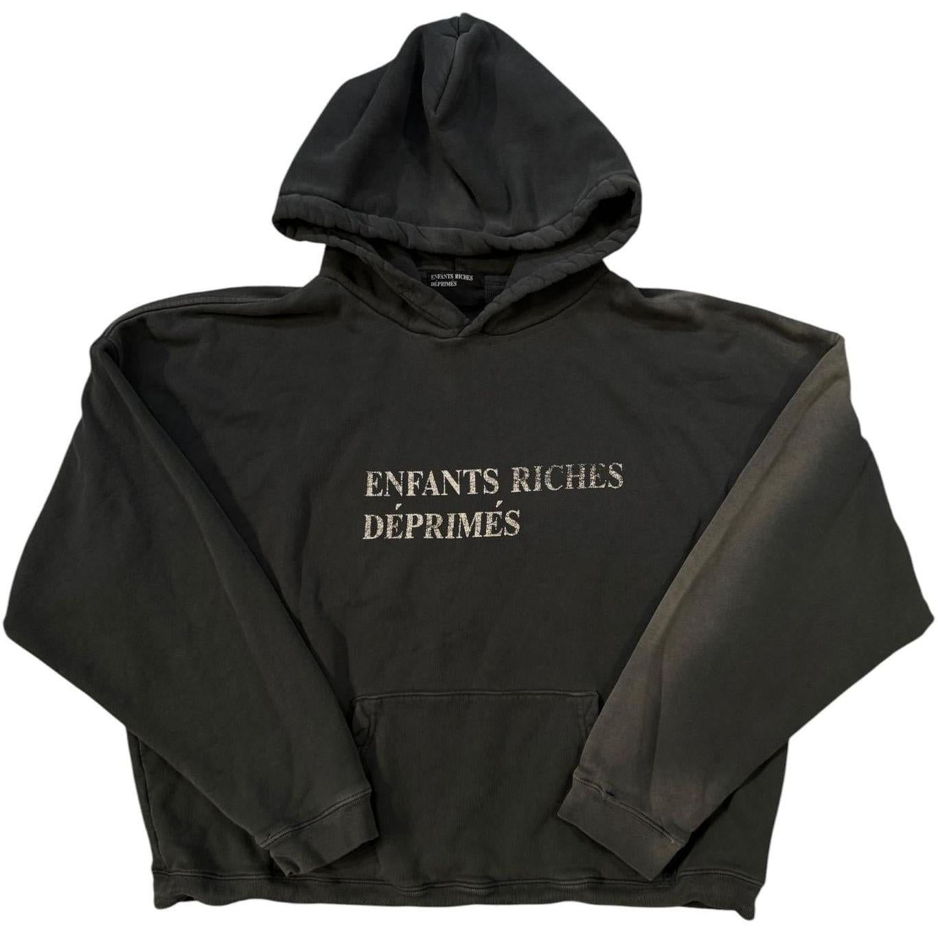Enfants Riches Déprimés Sun Faded Classic Logo Hoodie Black/White - Like New