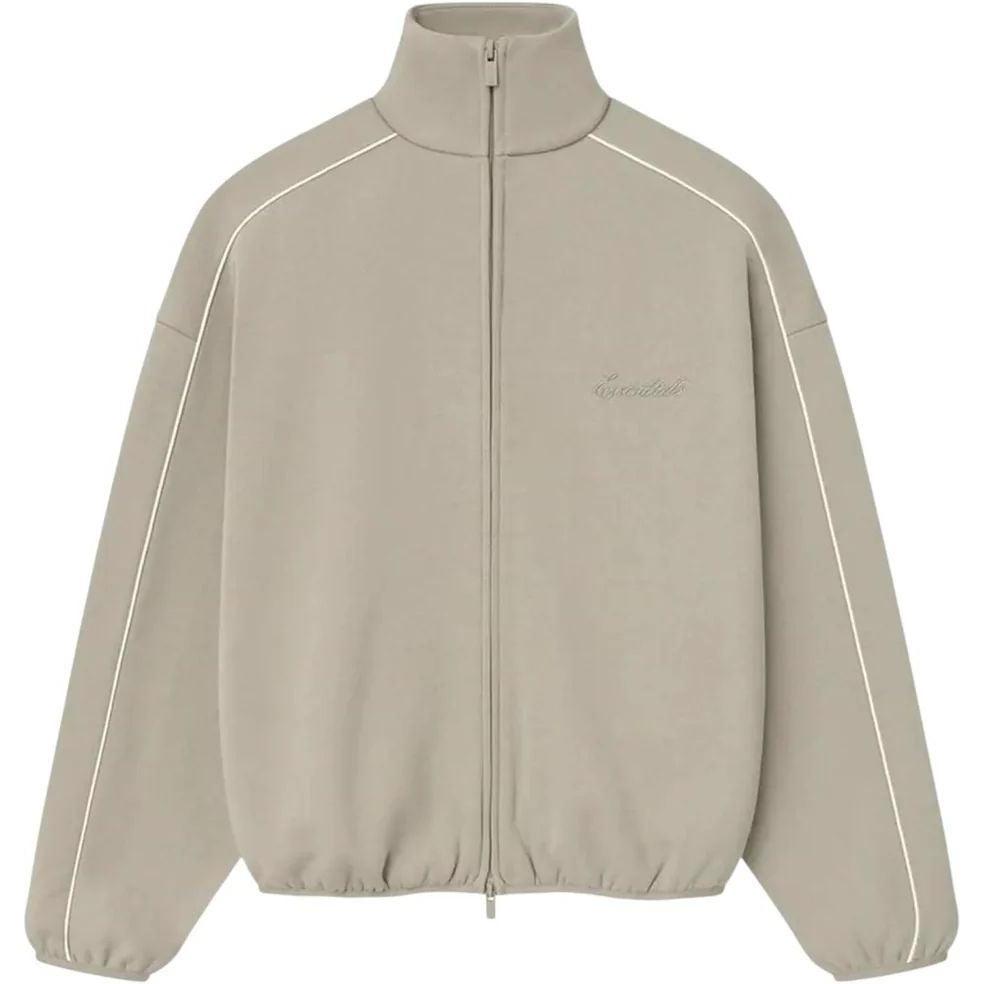 Fear of God Essentials Modern Fleece Piping Track Jacket Beige