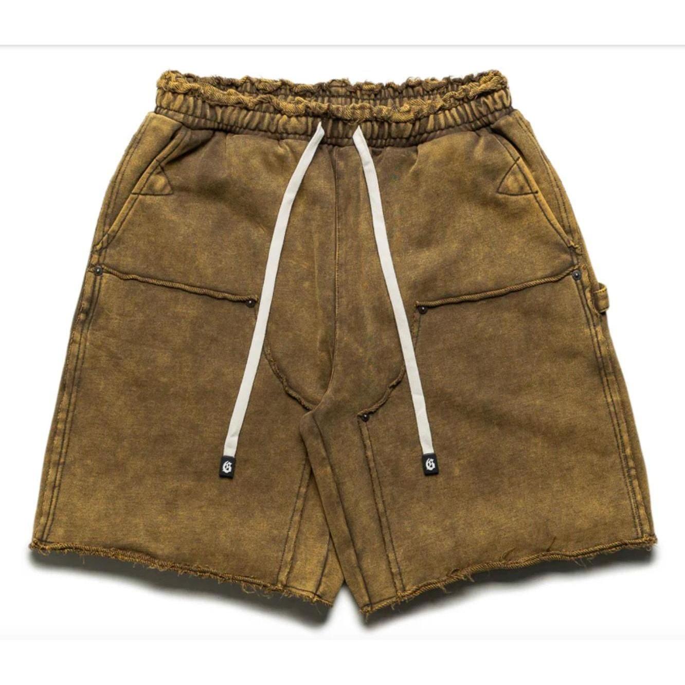 Godspeed Carpenter Distressed Shorts Brown