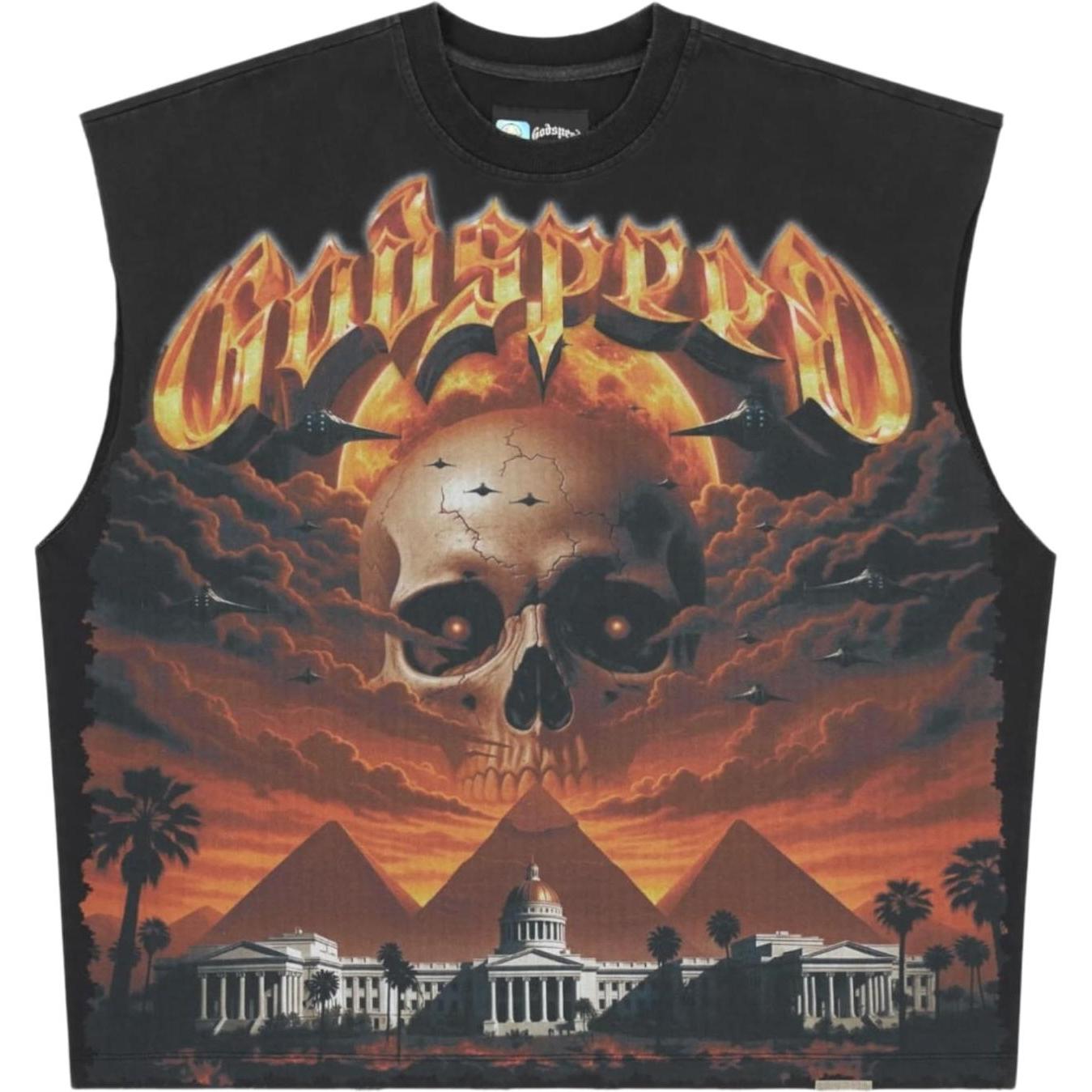 Godspeed Echoes Empire Sleeveless T-shirt Black Wash