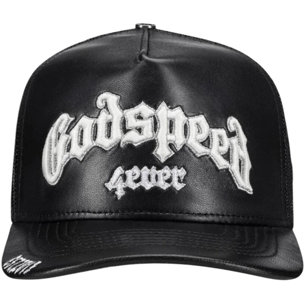 Godspeed GS Forever Premium Leather Trucker Hat Black