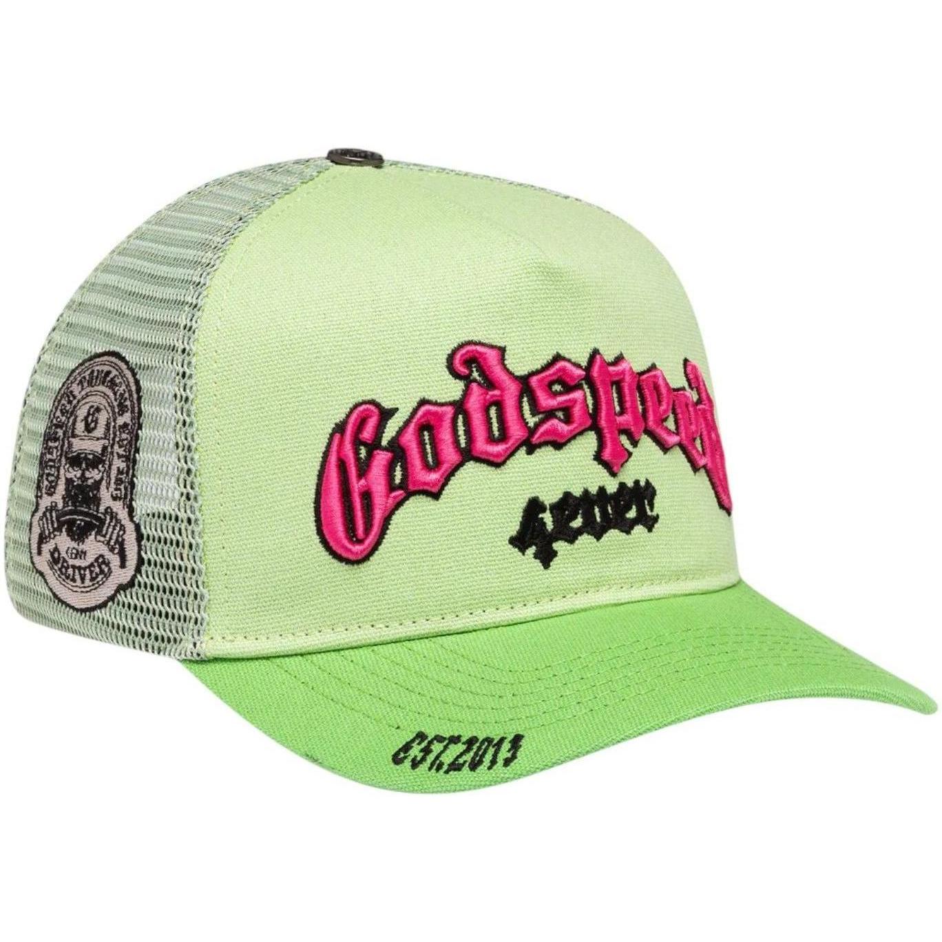 Godspeed GS Forever Trucker Hat Lime Green Pink