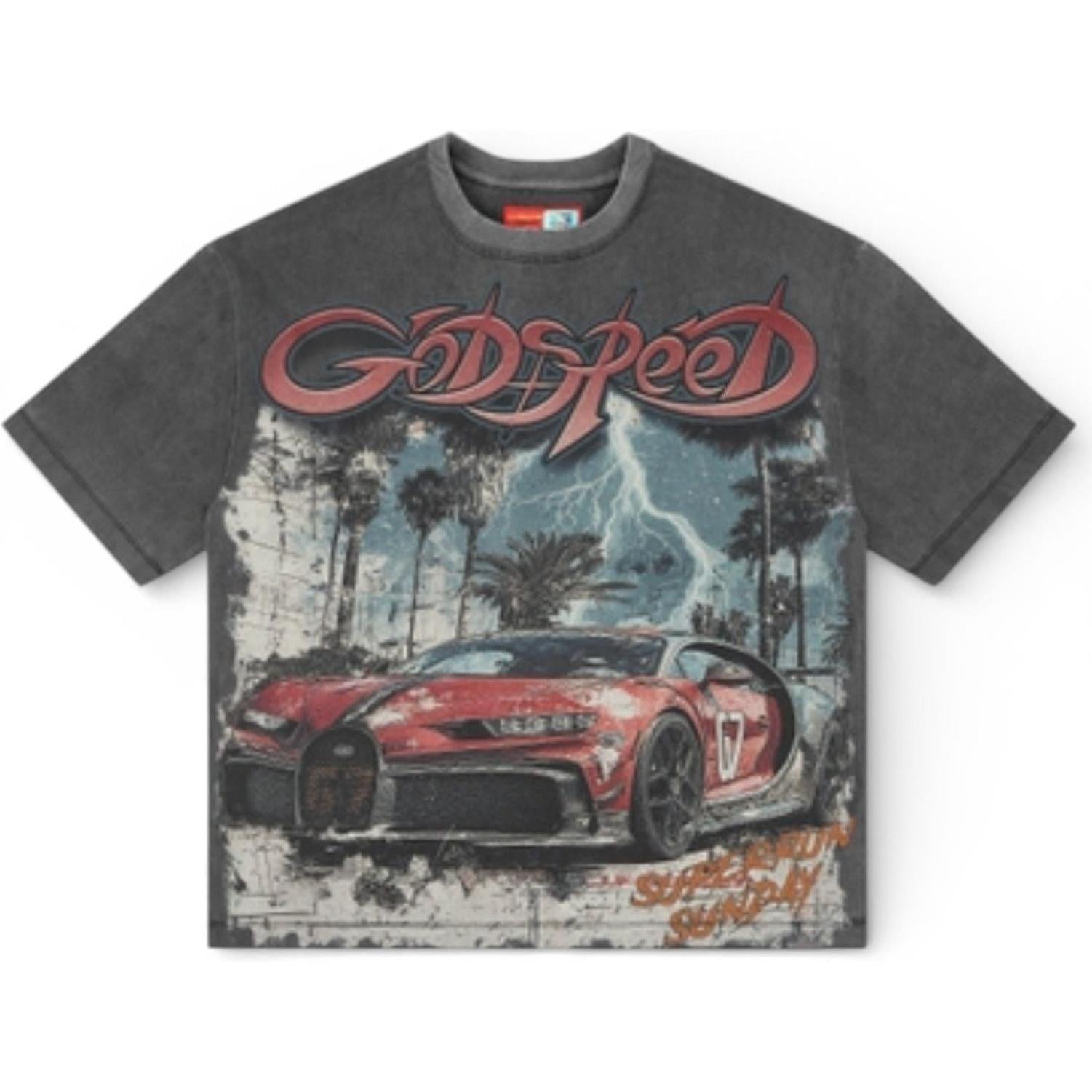 Godspeed Gatti Miami Superrun T-Shirt Grey Wash