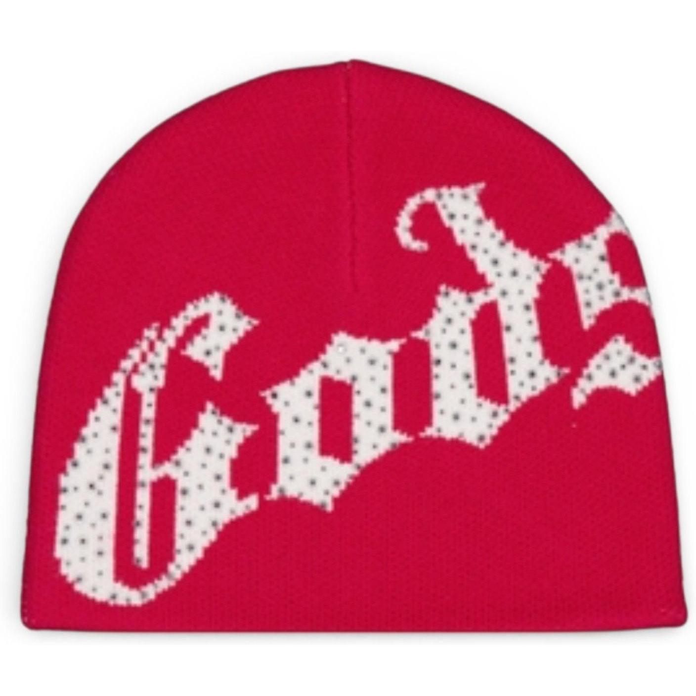 Godspeed OG Logo Studded Beanie Red White
