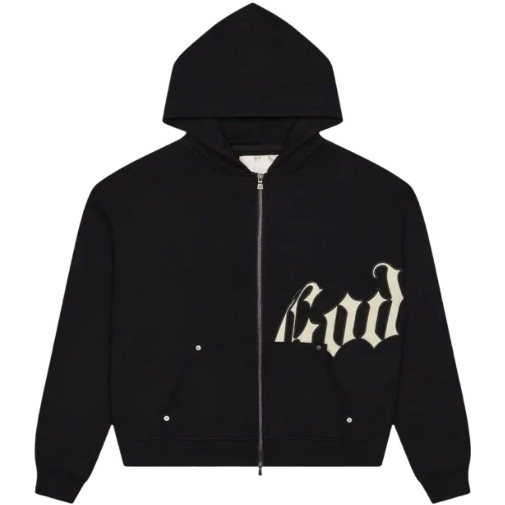 Godspeed OG Logo V2 Zip Up Hoodie Black/Bone