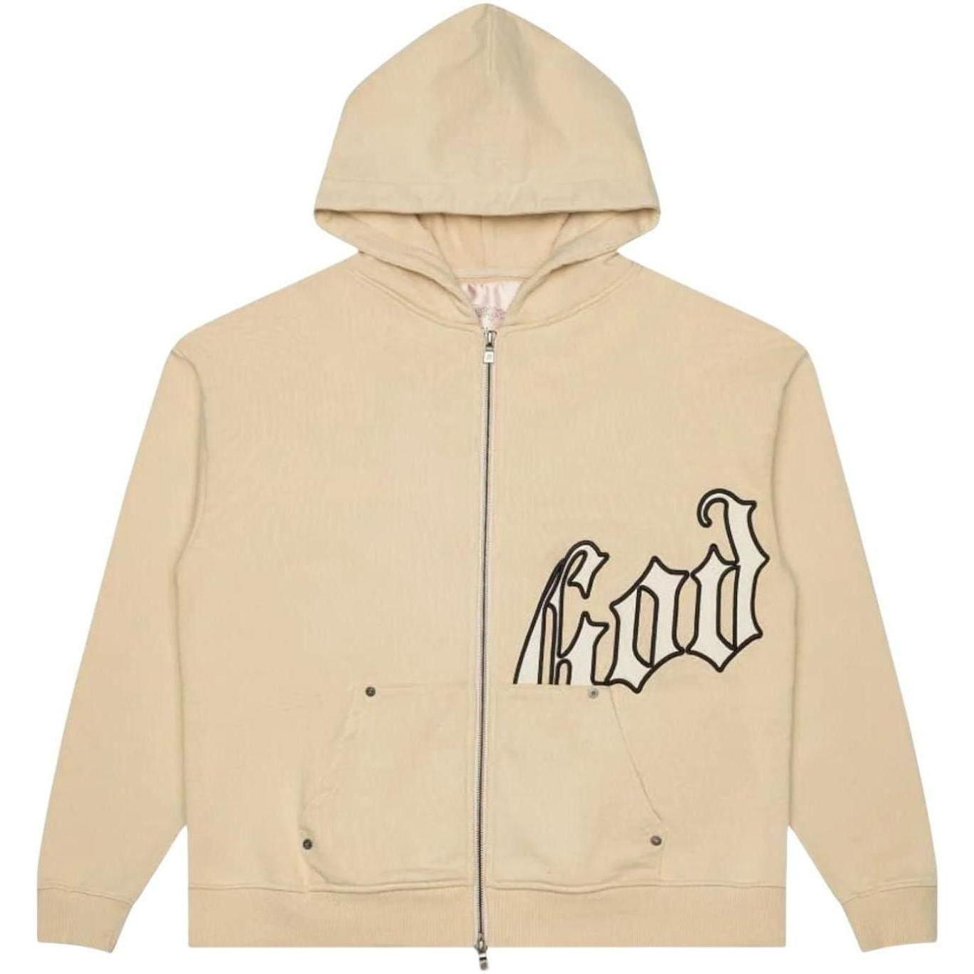 Godspeed OG Logo V2 Zip Up Hoodie Creme/Bone