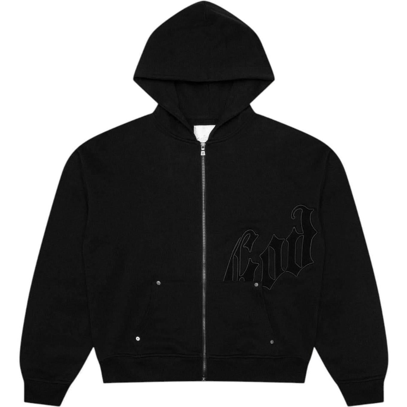 Godspeed OG Logo Zip Up Hoodie Double Black