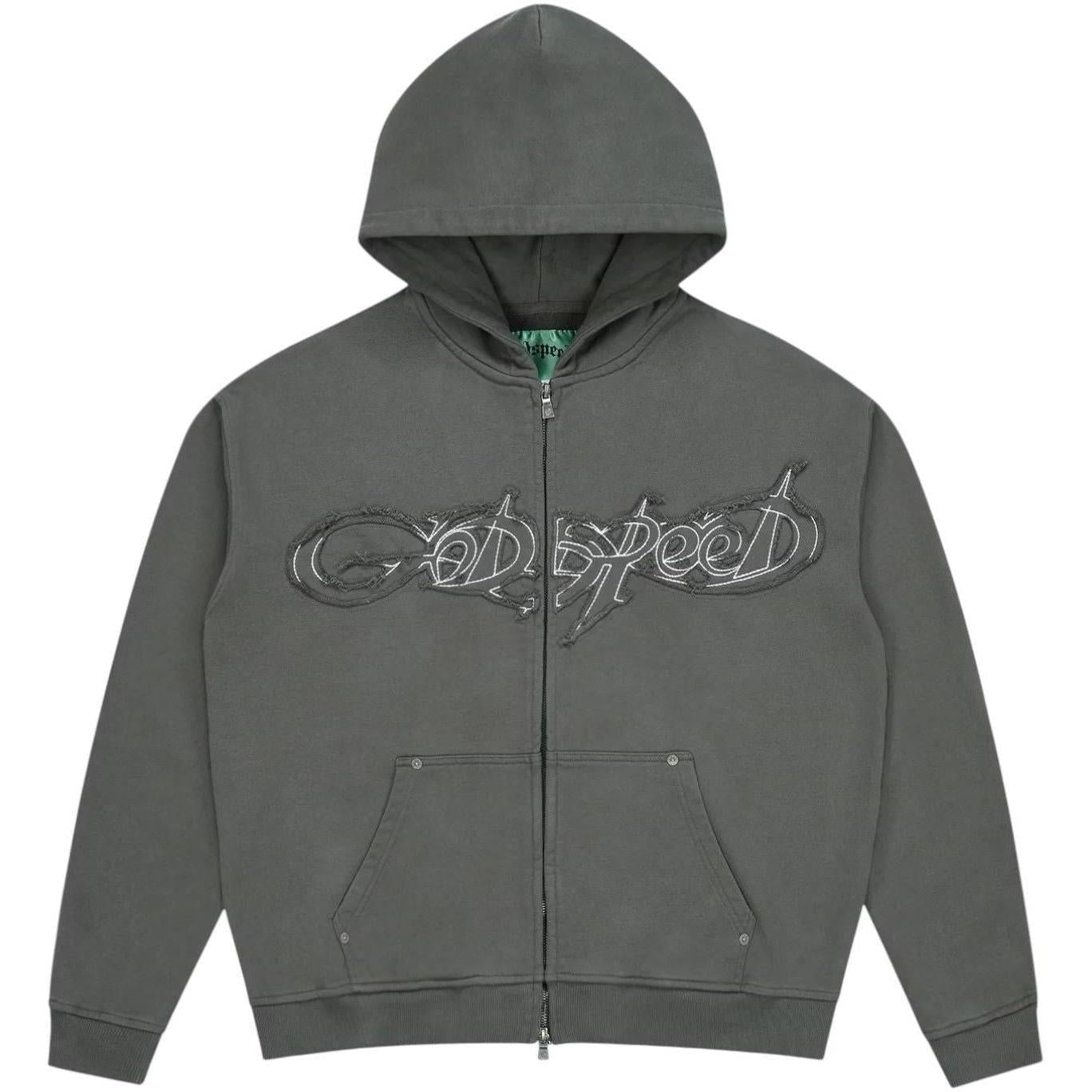 Godspeed Raw Import Zip Up Hoodie Grey