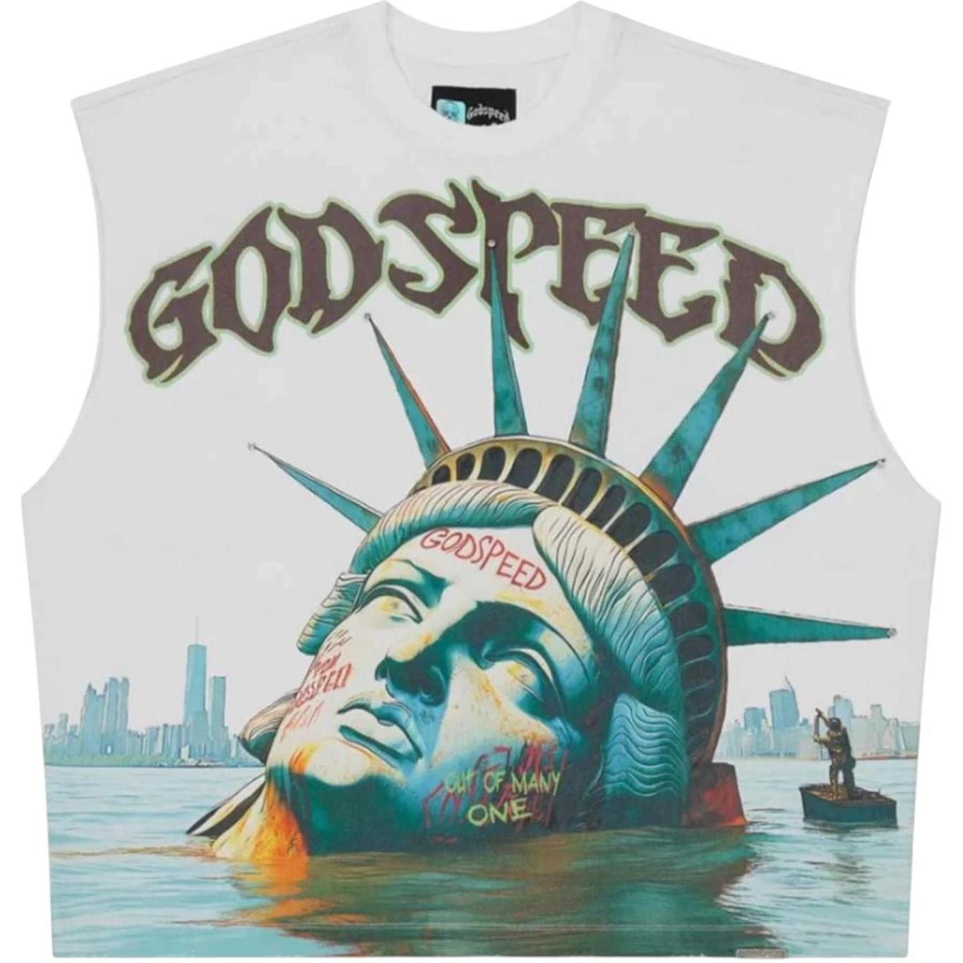 Godspeed Sunken Liberty Sleeveless T-Shirt White