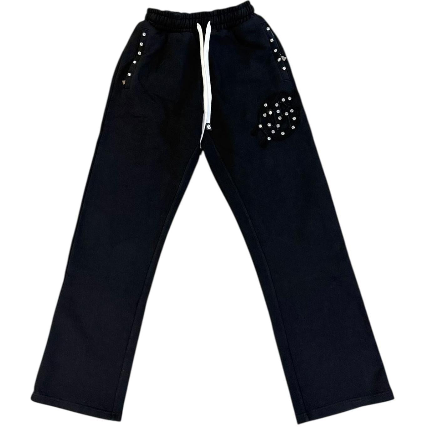 Godspeed Symmetric Studded Zip Up Sweatpants Black VVS