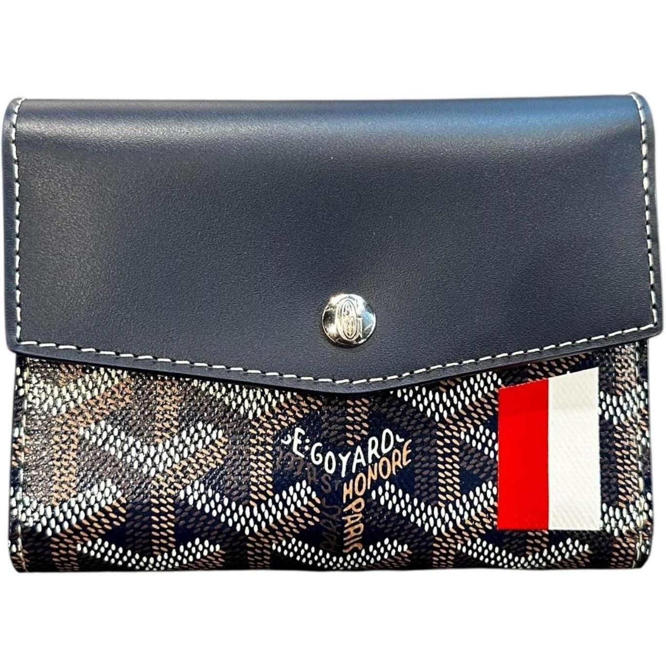 Goyard Saint Gabriel Painted Wallet Navy Blue