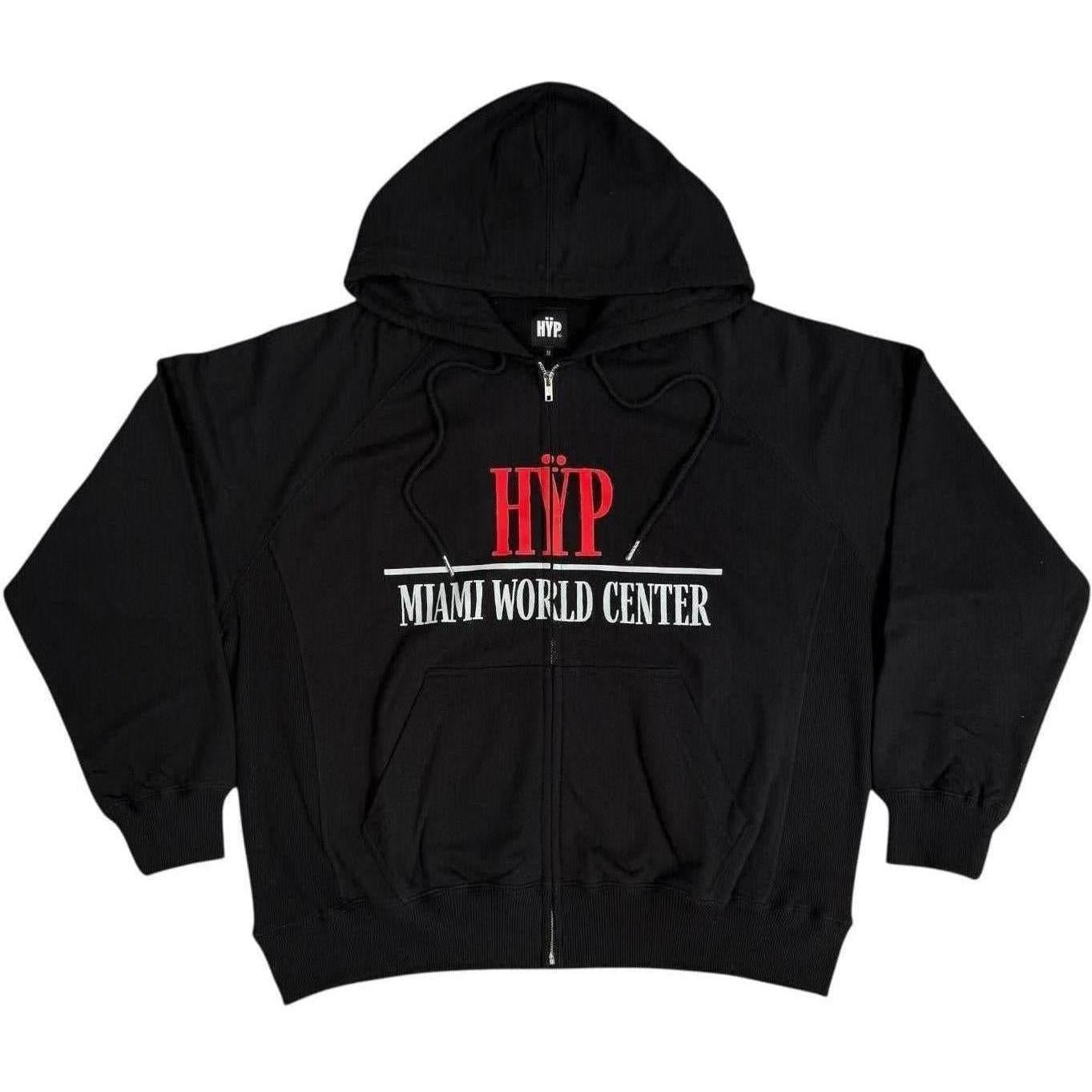 HŸP Miami World Center Zip Up Hoodie Black