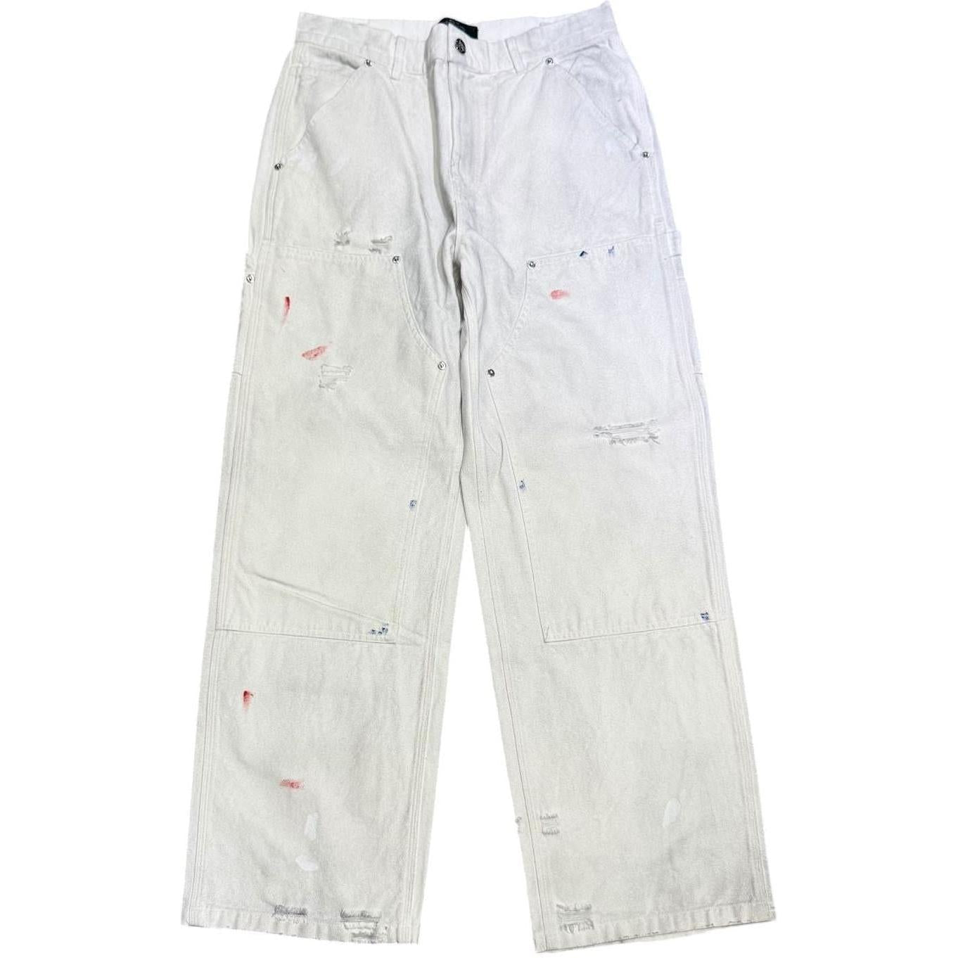 Happy Memories Don't Die HMDD Big Ed Carpenter Pants White