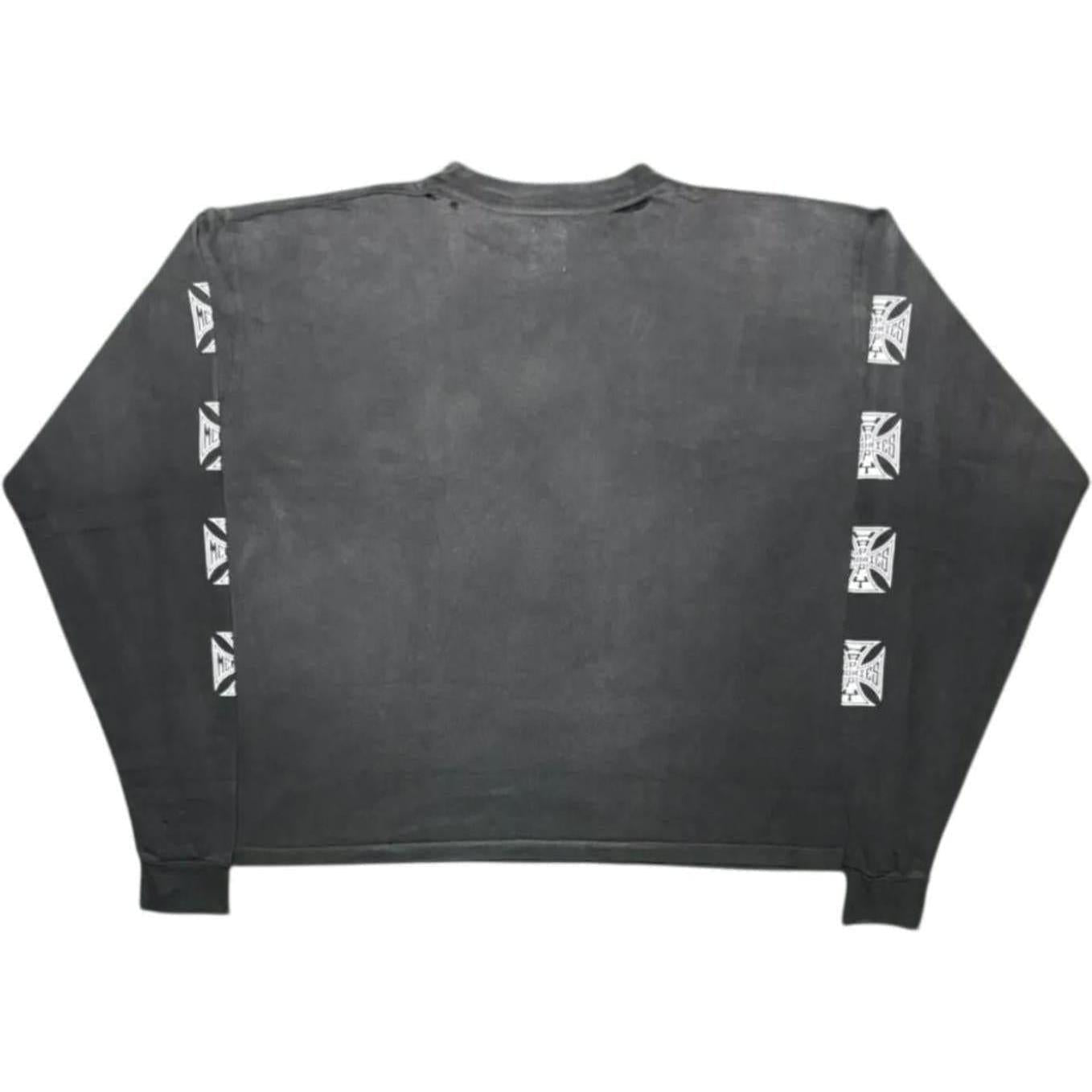 Happy Memories Don't Die HMDD Biker Longsleeve T-Shirt Washed Black