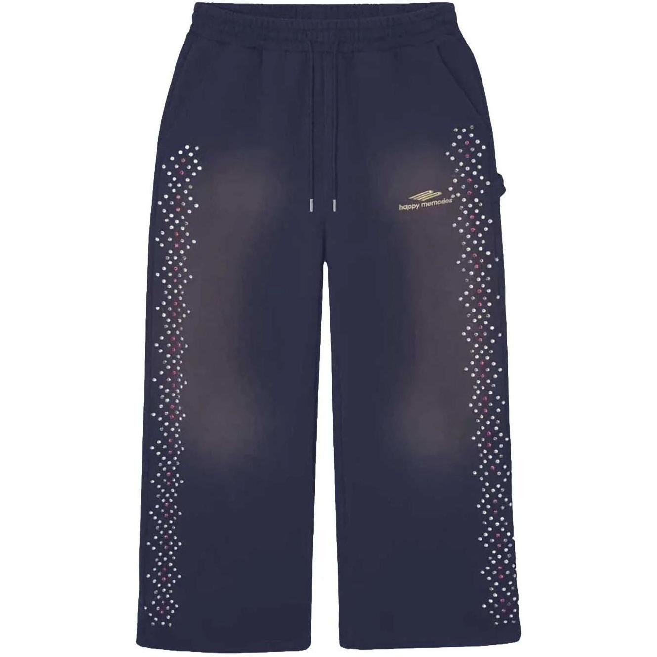 Happy Memories Don't Die HMDD Crystal Sweatpants Navy