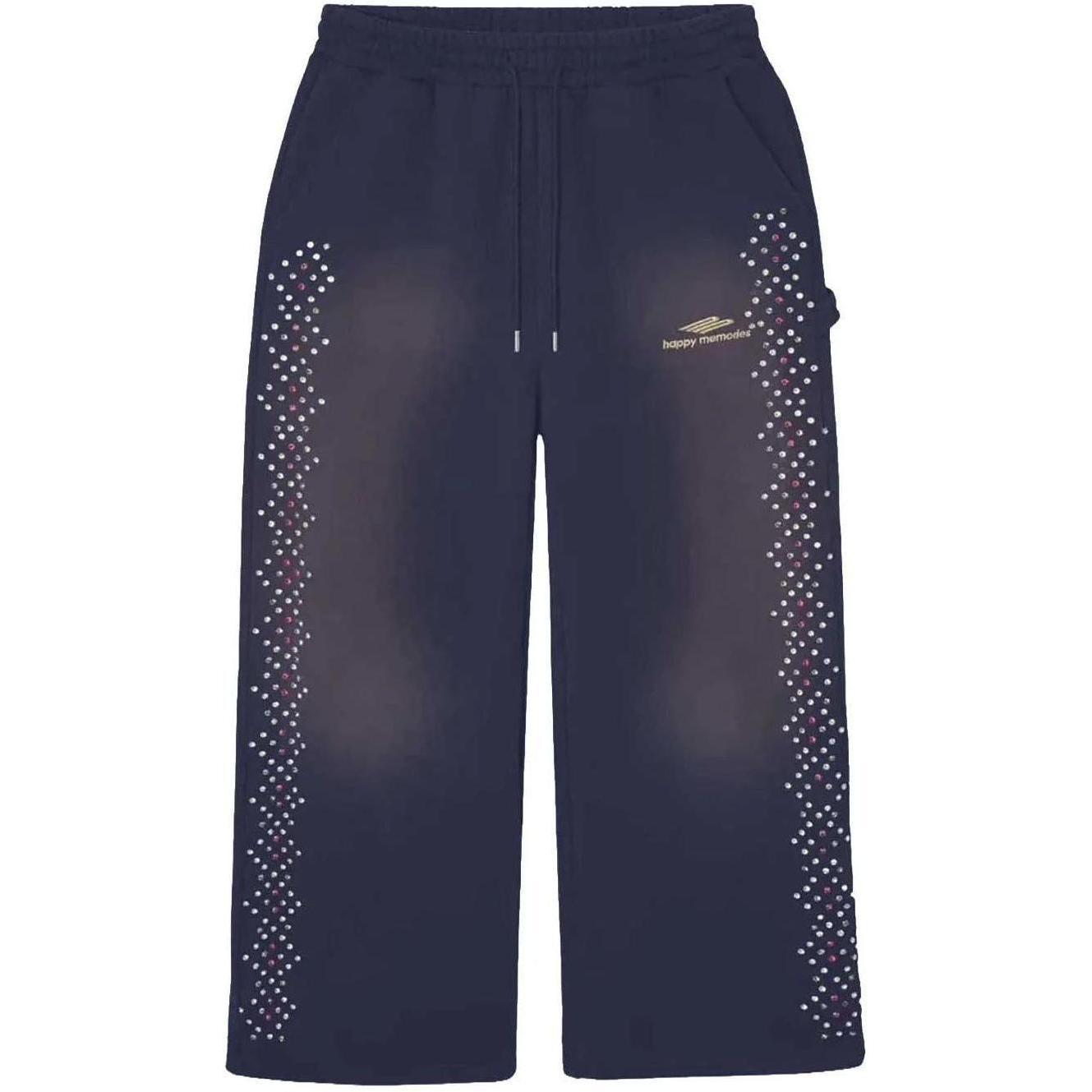 Happy Memories Don't Die HMDD Crystal Sweatpants Navy