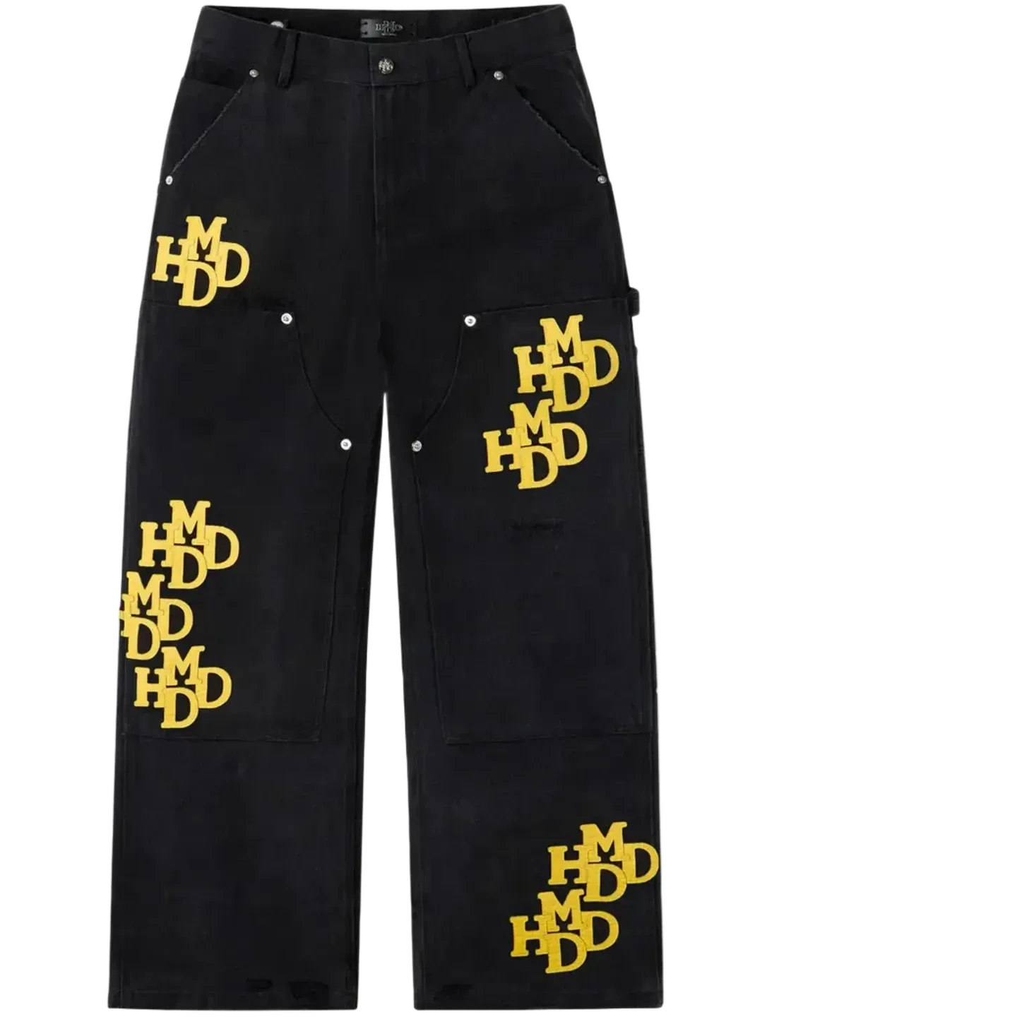 Happy Memories Don't Die HMDD Yellow Patch Pants Black