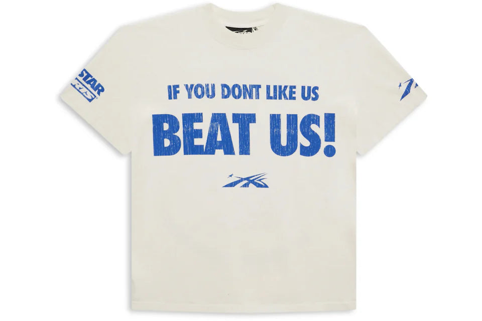 Hellstar Sports Beat Us! White Blue T-Shirt