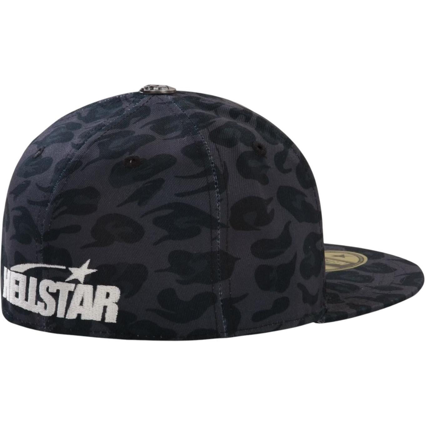 Hellstar Cheetah Print Fitted Hat Black