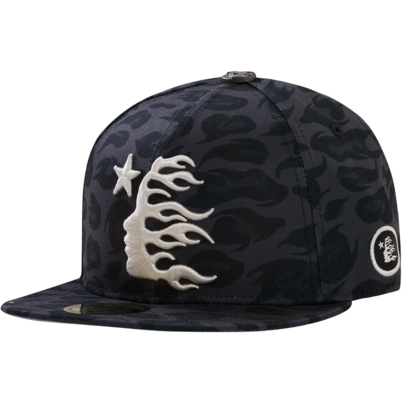 Hellstar Cheetah Print Fitted Hat Black